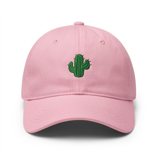 Pink Cactus Embroidered Cap