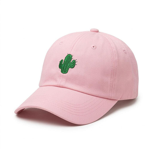 Pink Cactus Embroidered Cap