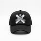 Black Street Racing Trucker Cap with Graphic Print